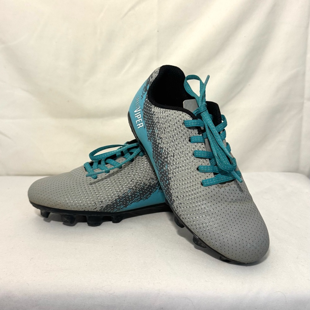 DSG‎ Speed Viper Futbol Soccer Cleats Youth Size 13K Gray Blue Black Lace Up